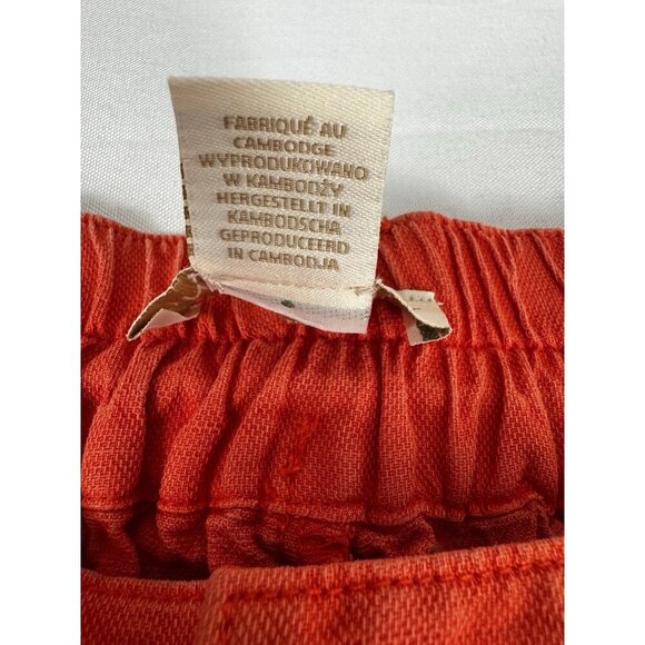 Cynthia Rowley Coral Linen Lyocell Blend Shorts 8 Coastal Resortwear Capsule Fit - Picture 5 of 9